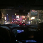 Driving into the strip