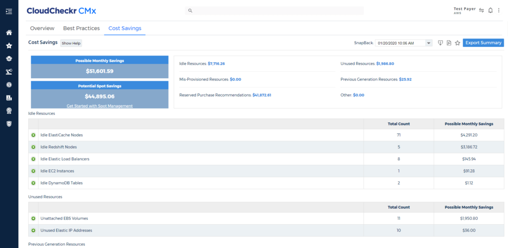 cloud billing management and cost savings in CloudCheckr CMx
