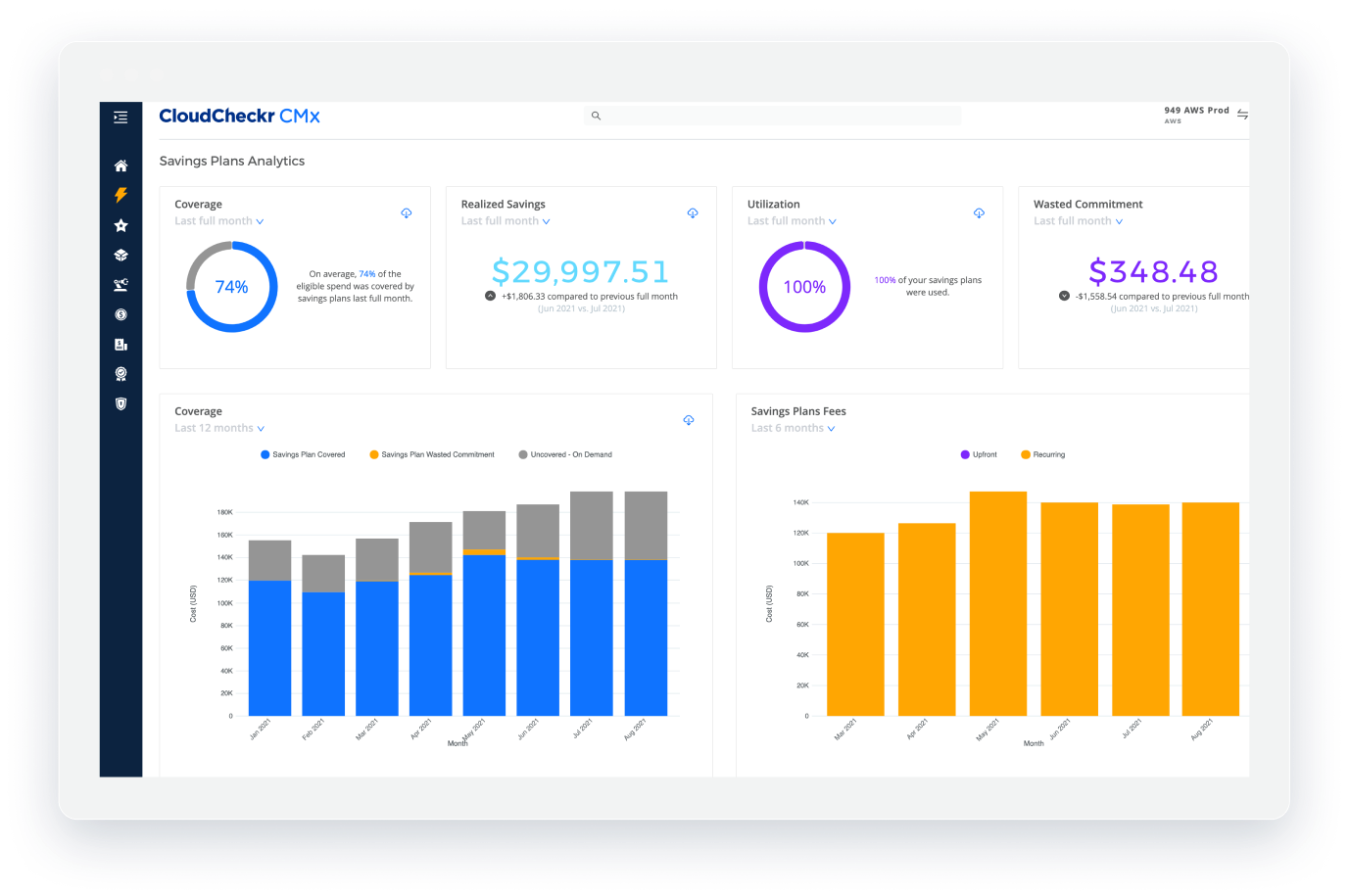 cmx savings plans analytics